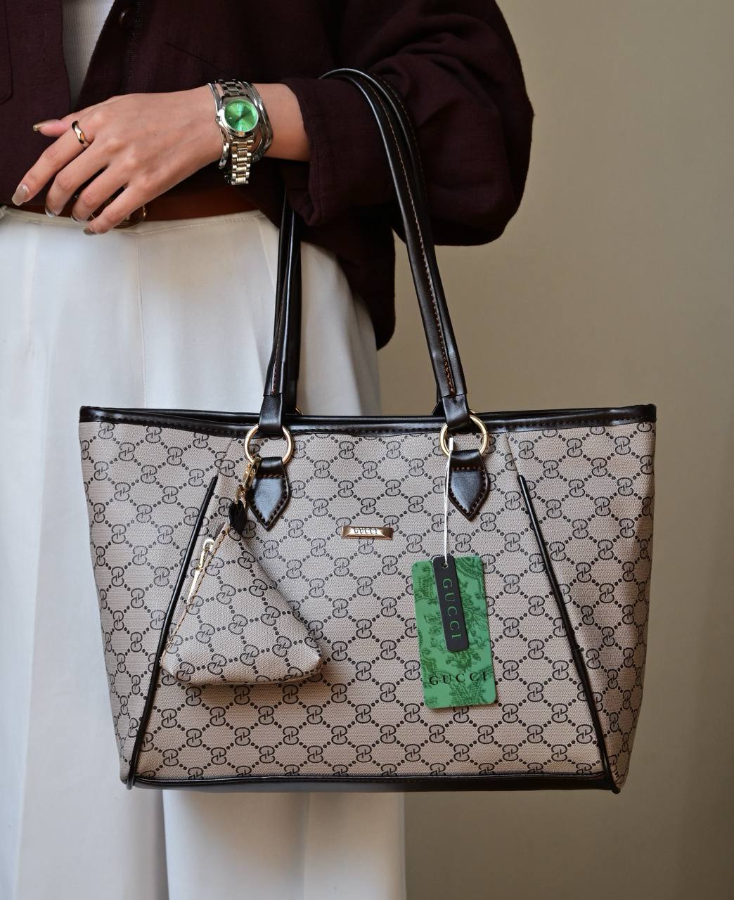 کیف زنانه مارک دار مدل آویز پولخوردی